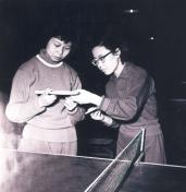 我国优秀乒乓球运动员---邱钟惠、胡克明
