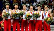 雅典奥运会男子体操团体决赛 日本队夺得冠军