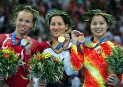 雅典奥运会蹦床女子单跳个人决赛 黄珊汕勇夺铜牌