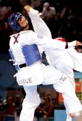 雅典奥运会男子跆拳道＋80公斤级决赛 韩国选手夺得金牌