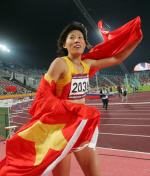 黄潇潇摘得多哈亚运会女子400米栏金牌