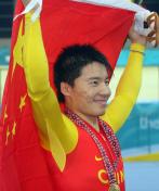 冯永获多哈亚运自行车男子1000米计时赛金牌
