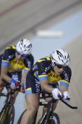 “好运北京”场地自行车世界杯 乌克兰队夺得女团追逐赛冠军
