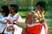 女足教练多曼斯基首次参加白天训练