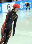 十一运会短道速滑女子1000米半决赛 王濛顺利晋级