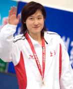十一运会游泳女子100米蝶泳 上海队刘子歌夺冠