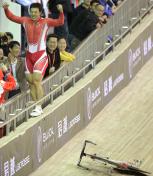 十一运会自行车男子场地争先赛 山东选手夺冠