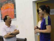 国家体育总局局长刘鹏观看新一届女排训练