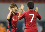 奥运女足预选赛 中国2比0战胜泰国