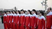 中国女排天安门看升旗接受爱国主义教育