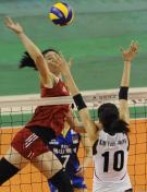 中韩女排对抗赛 中国3比0胜韩国
