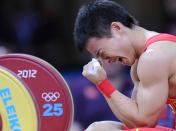 奥运会举重男子56公斤级决赛 吴景彪痛失金牌
