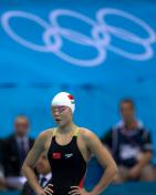 伦敦奥运会游泳女子100米仰泳决赛 赵菁名列第六