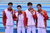 奥运男子4X200米自由泳接力 中国队历史性摘铜