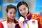 伦敦奥运跳水女子3米板决赛 吴敏霞、何姿包揽冠亚军
