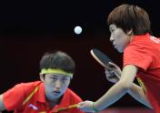 伦敦奥运会乒乓球女团半决赛 中国队3比0轻取韩国队