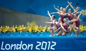 伦敦奥运会花样游泳团体技术自选 中国队暂列第二