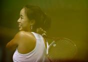 上海选手王蔷征战全运会网球个人赛