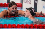 游泳世锦赛女1500自决赛 美国选手莱德基破纪录夺冠