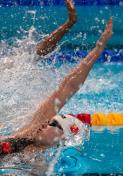 游泳世锦赛女100仰半决赛 中国选手傅园慧晋级决赛
