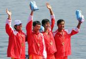 十二运会赛艇比赛 山东队夺男子2000米四人单桨无舵手冠军