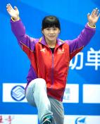 谭亚夺十二运会举重女子48公斤级A组冠军