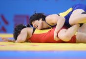 十二运会女子自由式72公斤级摔跤 辽宁选手张凤柳夺冠