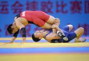 十二运会男子自由式摔跤60公斤级 内蒙古选手哈斯巴格那摘铜