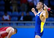 梁磊夺十二运会男子120公斤级自由跤冠军