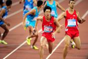 广东队夺十二运会田径男子4×400米接力跑冠军