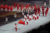 索契冬奥会开幕式 中国代表团入场