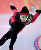 齐帅在索契冬奥会速滑女500决赛中