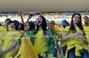 FIFA巴西世界杯揭幕战 巴西球迷赛前造势