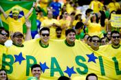 巴西世界杯1/8决赛   球迷造声势