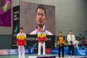 仁川亚运会羽毛球男单决赛 林丹2比1逆转谌龙夺金