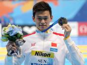 2015喀山游泳世锦赛 孙杨800米自实现三连冠