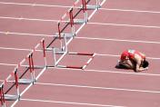 北京田径世锦赛男子110米栏 张鸿林伤退