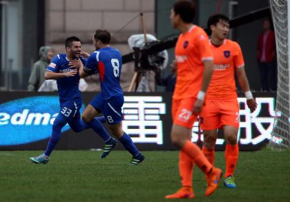 2016赛季中甲联赛第12轮 青岛中能0比1负于浙江毅腾