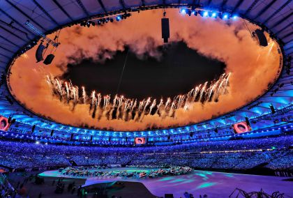 里约奥运会开幕式绚烂焰火
