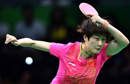 里约奥运会乒乓球女单第四轮 丁宁4比0轻取中国香港选手