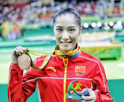 奥运会蹦床女子网上个人赛 李丹得铜牌何雯娜名列第四