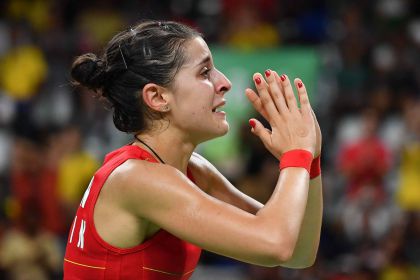 奥运会羽毛球女单决赛  西班牙马琳胜印度