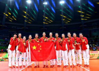 里约奥运女子排球决赛 中国队摘得金牌