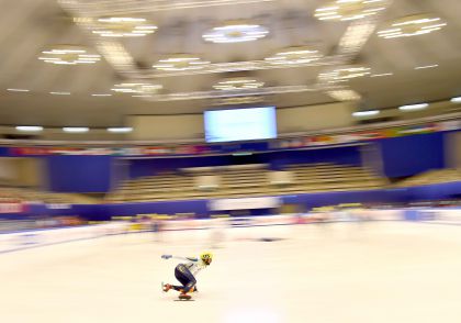 札幌亚冬会 短道速滑选手赛前训练
