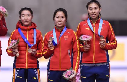 札幌亚冬会速度滑冰女子团体追逐赛 中国获铜牌