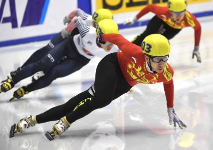 札幌亚冬会短道速滑男子500米决赛 武大靖夺冠