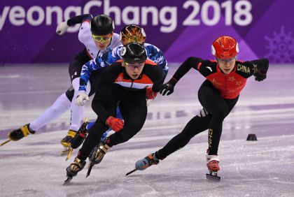 韩天宇晋级平昌冬奥会短道速滑男子500米1/4决赛