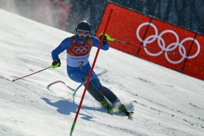 平昌冬奥会高山滑雪男子回转第一轮比赛
