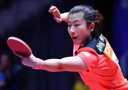 第54届世乒赛团体赛女团 A组第四轮中国队3比1胜新加坡队
