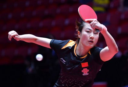 第54届世乒赛女子团体半决赛 中国队3比1战胜中国香港队